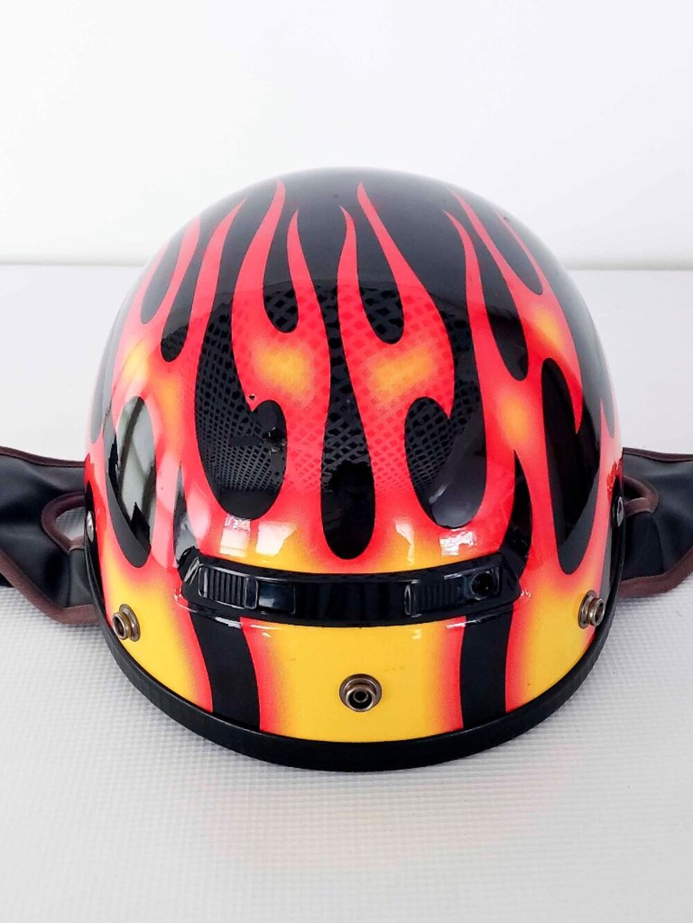 Flames of Fire DOT Helmet Medium
